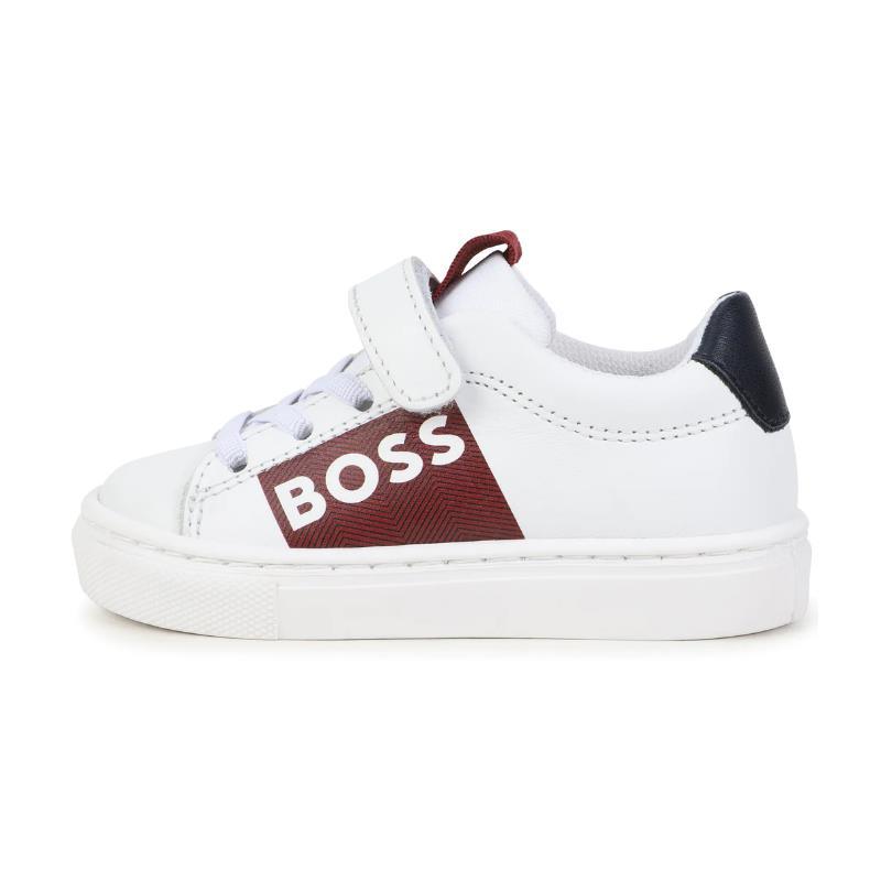 Hugo Boss Baby - Boy Amber White Velcro Sneaker Image 3
