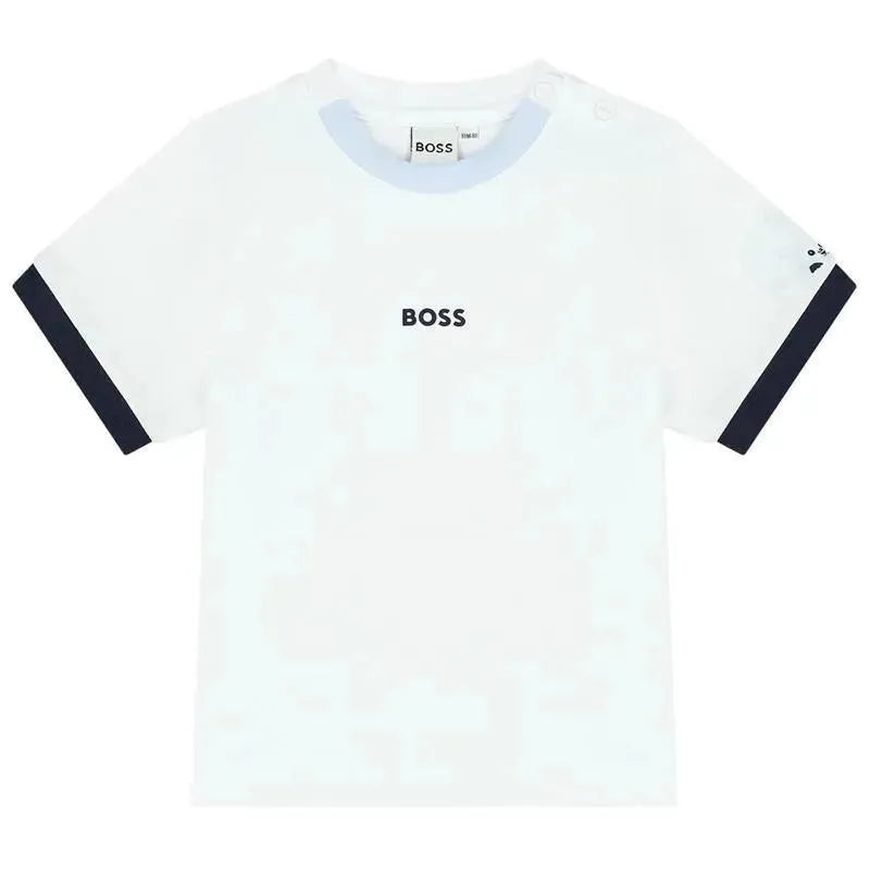 Hugo Boss Baby - Boy Dungarees & T-Shirt, Navy And White Image 3