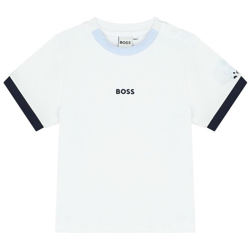 Hugo Boss Baby - Boy Dungarees & T-Shirt, Navy And White Image 3