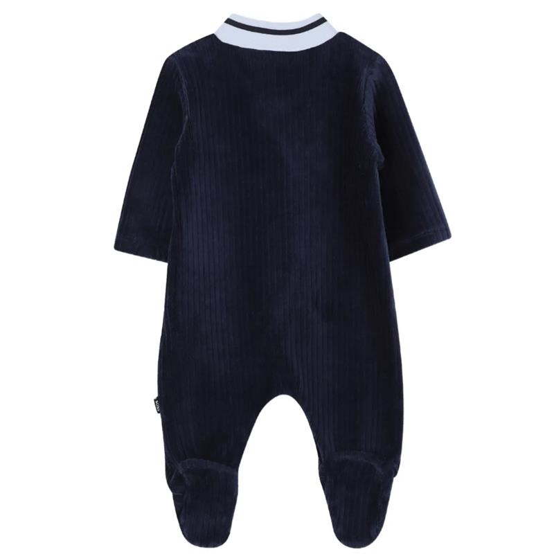 Hugo Boss Baby - Boy Footie & Hat Set, Navy  Image 3