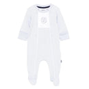 Hugo Boss Baby Boy Footie With Fancy Details Pale Blue Image 1