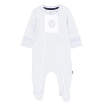 Hugo Boss Baby Boy Footie With Fancy Details Pale Blue Image 1