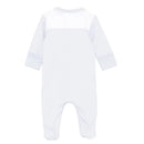 Hugo Boss Baby Boy Footie With Fancy Details Pale Blue Image 2