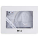 Hugo Boss Baby - Boy Knit Hat & Footie Set, Blue Image 4