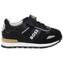 Hugo Boss Baby - Boy Leather Sneakers, Black Image 2