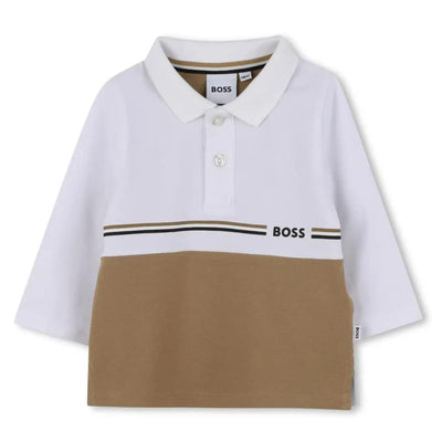 Hugo Boss Baby - Boy Long Sleeve Polo Beige Image 1