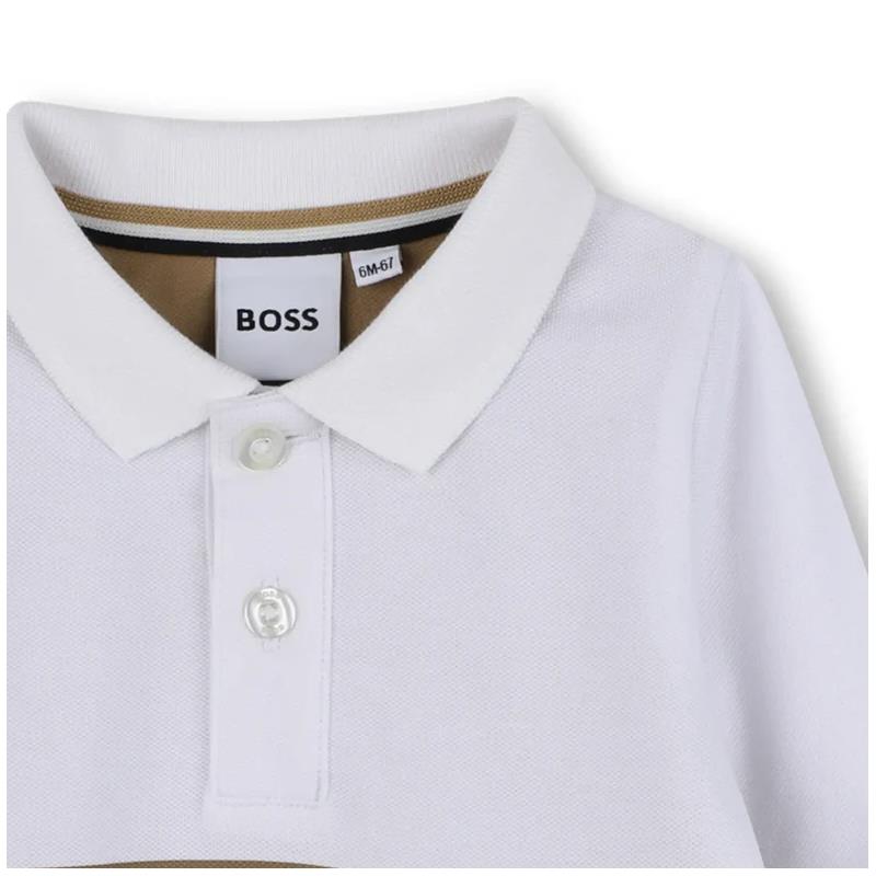 Hugo Boss Baby - Boy Long Sleeve Polo Beige Image 3