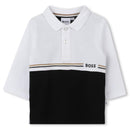 Hugo Boss Baby - Boy Long Sleeve Polo Black & White Image 1