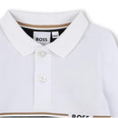 Hugo Boss Baby - Boy Long Sleeve Polo Black & White Image 2