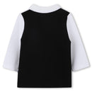 Hugo Boss Baby - Boy Long Sleeve Polo Black & White Image 3