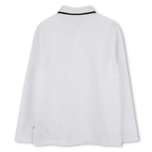 Hugo Boss Baby - Boy Long Sleeve Solid Color Polo, White  Image 2