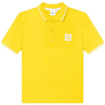 Hugo Boss - Baby Boy Pique Short Sleeve Polo, Yellow Image 1