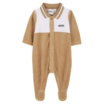 Hugo Boss Baby - Boy Polo Footie Beige Image 1