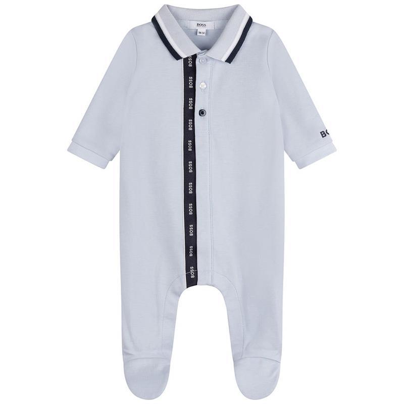 Hugo Boss Baby - Boy Pyjamas Polo Collar, Pale Blue Image 1