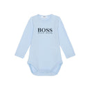 Hugo Boss - Baby Boy Set Of 2 Long Sleeve Bodies Front Logo, Light Blue, 9M Image 2