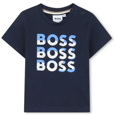Hugo Boss Baby - Boy Short Sleeves Tee-Shirt, Navy Blue Image 1