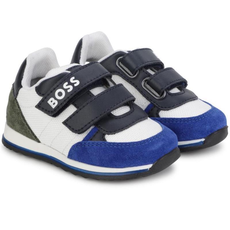 Hugo Boss Baby - Boy Suede Sneakers, White Image 1