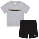 Hugo Boss Baby - Boy T-Shirt & Shorts, Chine Grey Image 1