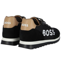 Hugo Boss Baby - Boys Mini Me Suede Sneakers, Black Image 3