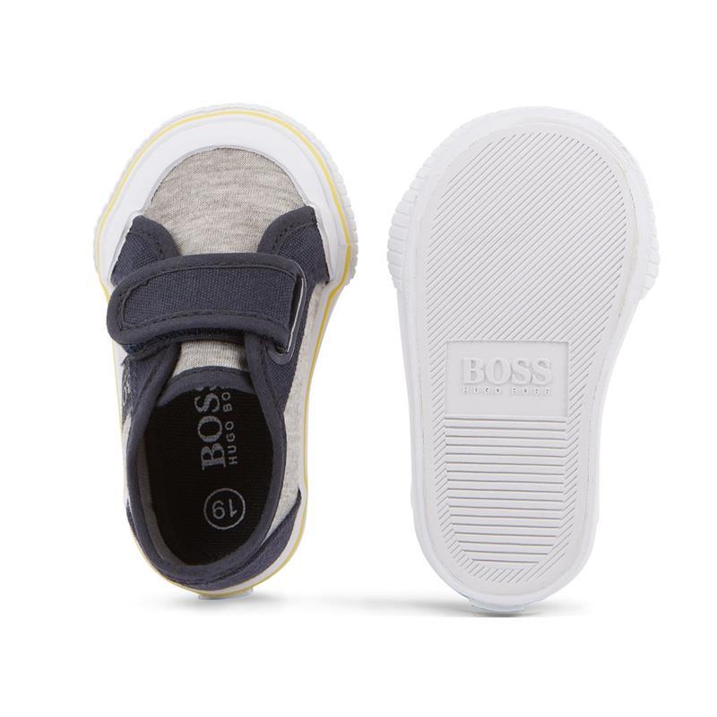 Hugo Boss - Baby Canvas Velcro Shoes, Grid Chine Image 4
