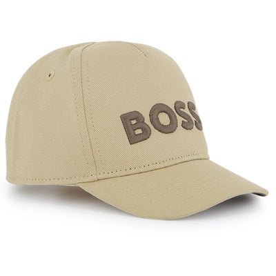 Hugo Boss Baby Cap In Cotton Stone Image 1