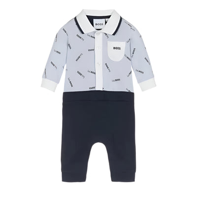 Hugo Boss Baby - Ceremony Short All In One, Pale Blue Image 1