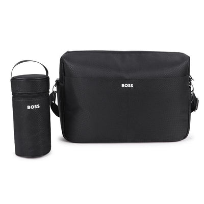 Hugo Boss Baby - Changing Bag In Embossed Black Image 1