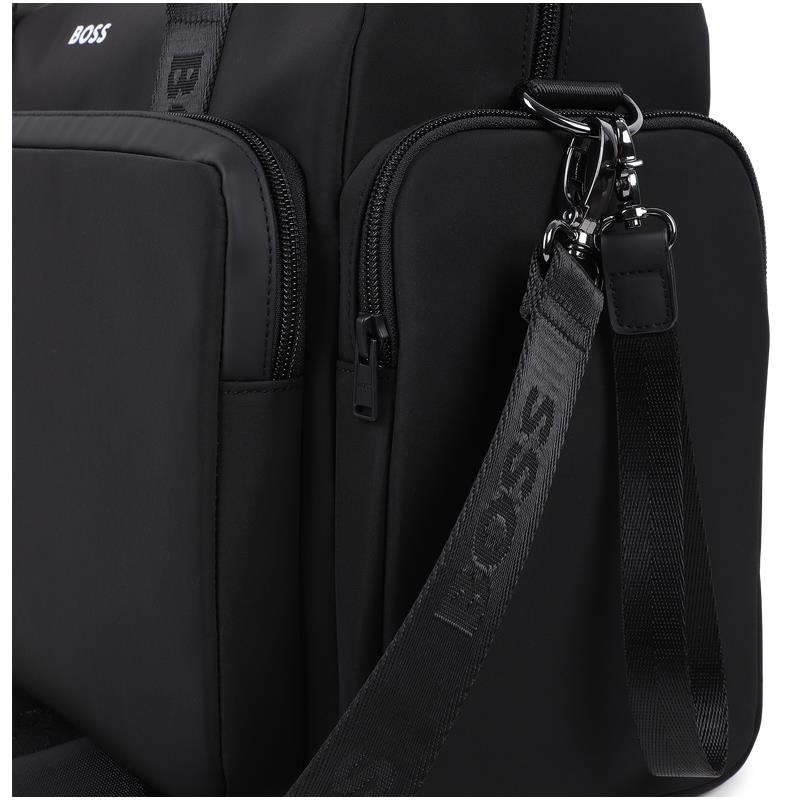 Hugo Boss Baby - Changing Bag In Matt Polyester Black Image 4