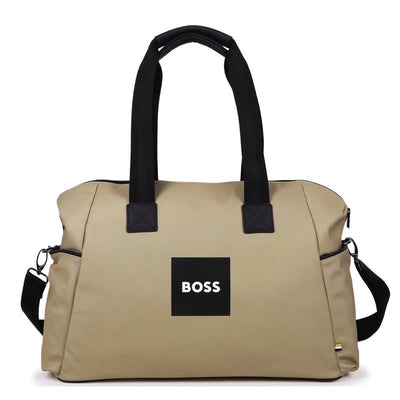 Hugo Boss Baby - Changing Bag In Polyester Canvas Dark Stone Image 1