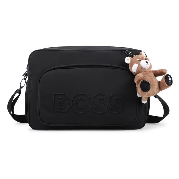 Hugo Boss Baby - Changing Bag With Red Panda Soft Toy Key Ring Black