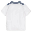 Hugo Boss Baby - Colorblock Short Sleeve Pique Polo, White/Blue Image 2