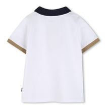 Hugo Boss Baby Cotton Polo Shirt Boss Logo White Image 2