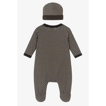 Hugo Boss - Baby Footie & Hat Set In Box, Black Image 2