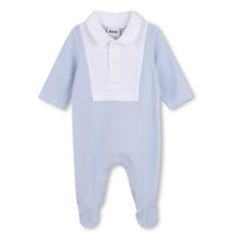 Hugo Boss Baby - Footie With Collar Detail Pale Blue Image 1