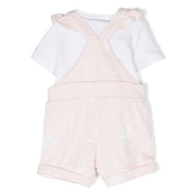 Hugo Boss Baby - Girl Cotton Dungarees Set, Pink Pale Image 2