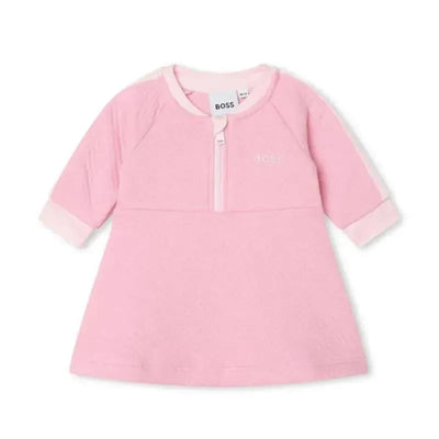 Hugo Boss Baby - Girl Cotton Fancy Dress, Orchid Pink Image 1