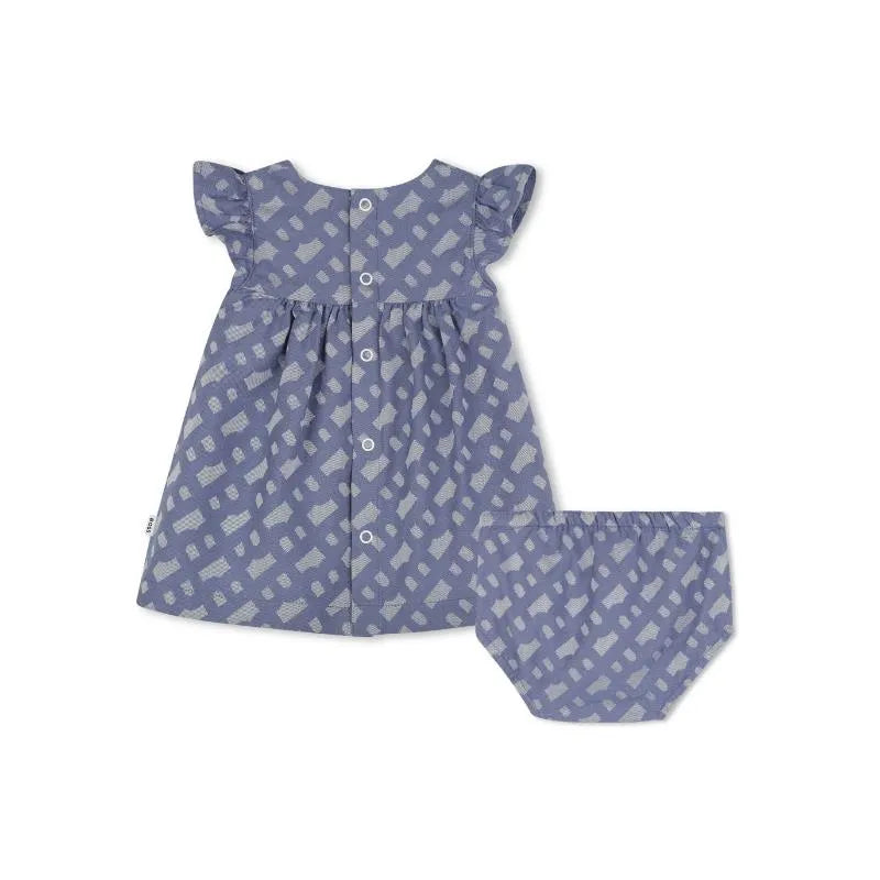 Hugo Boss Baby - Girl Dress & Bloomer, Blue Image 2