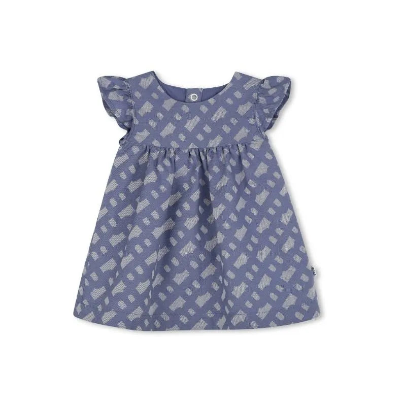 BOSS-Baby Girls Blue Logo Dress Set