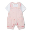 Hugo Boss Baby - Girl Dungarees & T-Shirt White And Pink Image 1