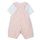 Hugo Boss Baby - Girl Dungarees & T-Shirt White And Pink Image 2