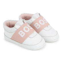 Hugo Boss Baby - Girl Leather Slippers, White Image 1