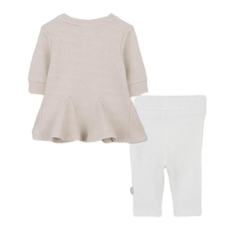 Hugo Boss Baby - Girl Peplum Top & Ribbed Leggings Set Image 2