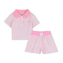 Hugo Boss Baby - Girl Polo And Shorts Set, Light Pink Image 1