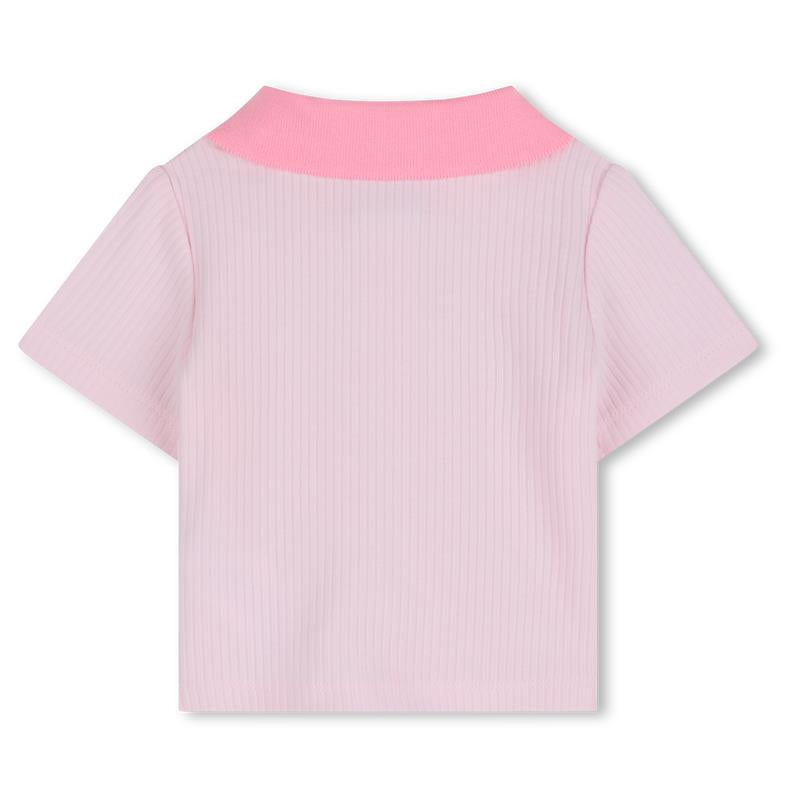 Hugo Boss Baby - Girl Polo And Shorts Set, Light Pink Image 3
