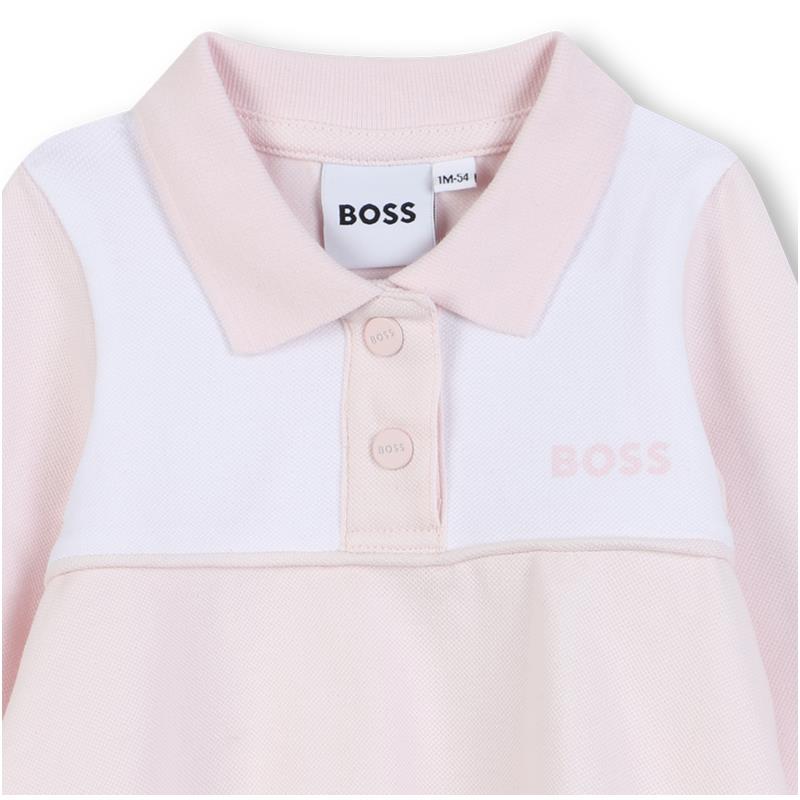 Hugo Boss Baby - Girl Polo Dress Pink Pale Image 3