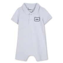 Hugo Boss Baby - Infant Short Seeve Polo Romper W Rubber Red Panda Patch Pale Blue Image 1