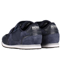 Hugo Boss Baby Leather & Suede Sneakers, Bright Blue Image 3