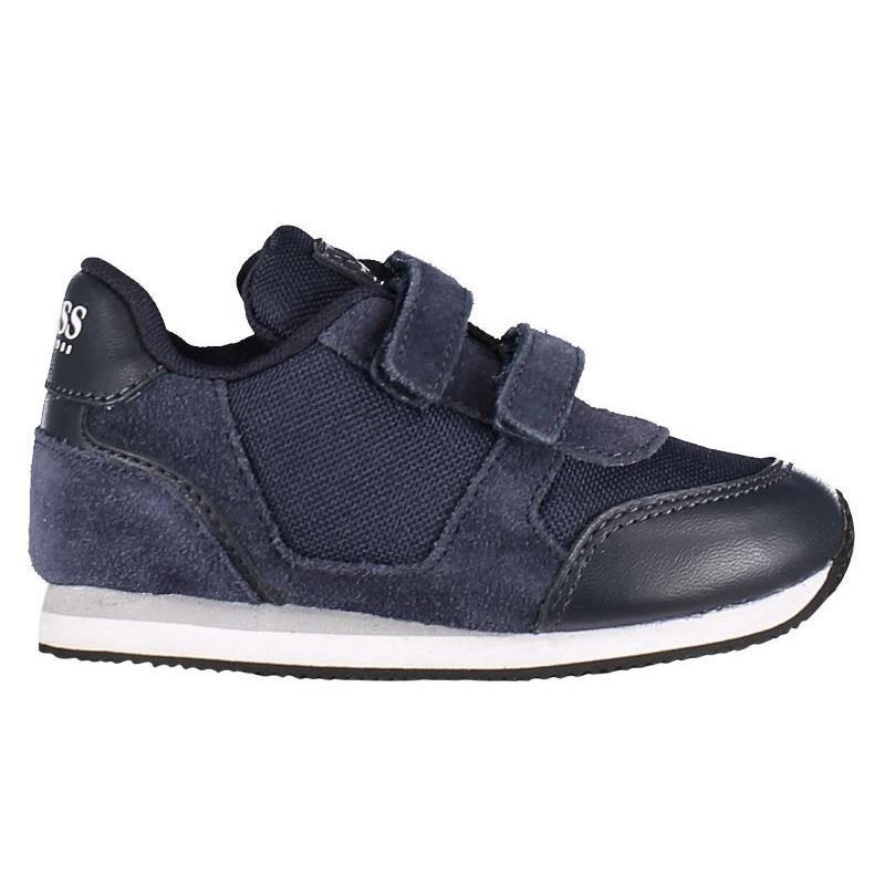 Hugo Boss Baby Leather & Suede Sneakers, Bright Blue Image 4