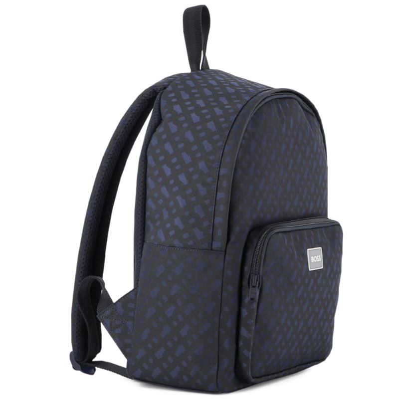 Hugo Boss Baby - Logo-Patch Rucksack Backpack, Navy Image 4