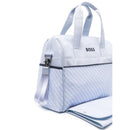 Hugo Boss Baby - Logo-Patch Zipped Changing Bag, Pale Blue Image 4